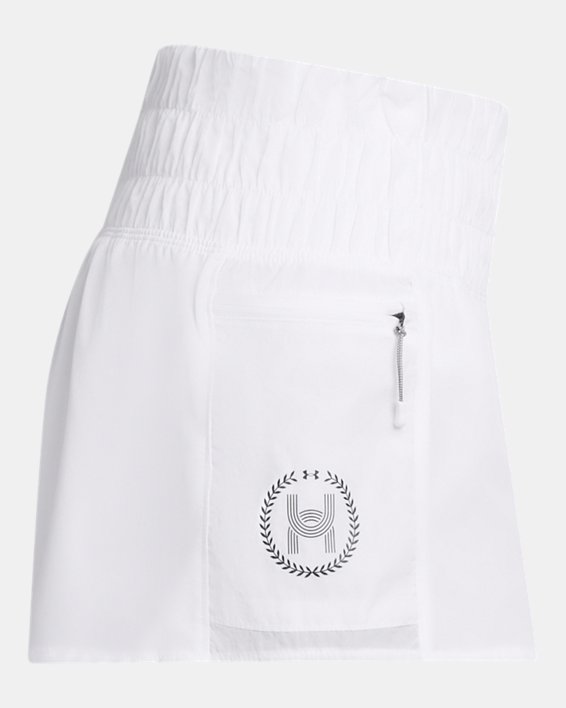 Women's UA Launch Shorts, White, pdpMainDesktop image number 6